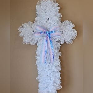 Hand Crafted  Cross Wreath